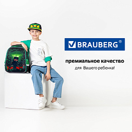 Ранец BRAUBERG FIT, 2 отделения, "Night warrior", 38х27х14 см, 272023