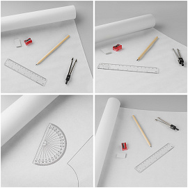 Калька под карандаш 625мм*20м OfficeSpace, 40г/м2, в рулоне