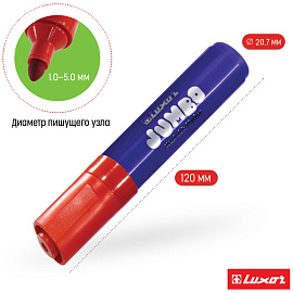 Фломастеры Luxor "Jumbo", 06цв., утолщенные, смываемые, картон, европодвес фото Фломастеры Luxor "Jumbo", 06цв., утолщенные, смываемые, картон, европодвес