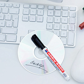 Маркер для CD перманентный Edding E-8400/1 черный (толщина линии письма 0.5-1 мм)