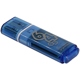 Флешка USB 2.0 64 ГБ Smartbuy Glossy (SB64GBGS-B)