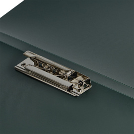 Папка с боковым зажимом СТАММ "Диагональ" А4, 17мм, 700мкм, пластик, изумруд