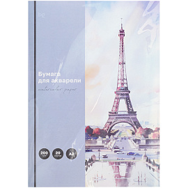 Папка для акварели, 20л., А2, BG "День в Париже", 200г/м2 фото Папка для акварели, 20л., А2, BG "День в Париже", 200г/м2