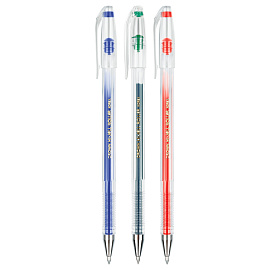 Набор гелевых ручек Crown "Hi-Jell" 3шт., 03цв., 0,5мм, ПВХ уп., европодвес