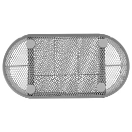 Подставка-органайзер металлическая BRAUBERG "Germanium", 9 секций, 105х220х110 мм, серебро, 237419