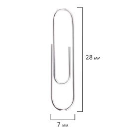 Скрепки ОФИСМАГ, 28 мм, никелированные, 100 шт., в картонной коробке, Россия, 222094 фото Скрепки ОФИСМАГ, 28 мм, никелированные, 100 шт., в картонной коробке, Россия, 222094
