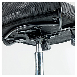 Кресло руководителя Helmi HL-E16 "Content", ткань/сетка/экокожа черная, хром фото Кресло руководителя Helmi HL-E16 "Content", ткань/сетка/экокожа черная, хром