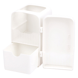 Настольная подставка MESHU "Fridge", 3 отделения, пластиковая, молочная фото Настольная подставка MESHU "Fridge", 3 отделения, пластиковая, молочная