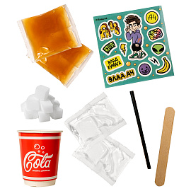 Слайм Slime Лаборатория Пранк Влад А4 "Газировка кола", 240г