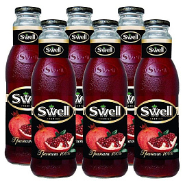 Сок гранатовый SWELL восстановленный в стеклянной бутылке 0,75 л, 4040150502
