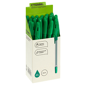 Ручка шариковая СТАММ "Орбита 150" зеленая, 0,7мм