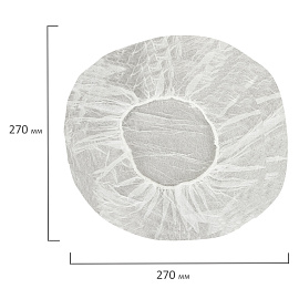 Шапочка-берет белая, КОМПЛЕКТ 100 шт., спанбонд 14 г/м2, KLEVER фото Шапочка-берет белая, КОМПЛЕКТ 100 шт., спанбонд 14 г/м2, KLEVER