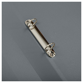 Папка на 2 кольцах СТАММ "Стандарт" А4, 40мм, 700мкм, пластик, серая