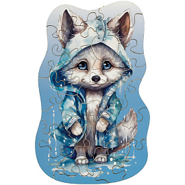 Деревянный пазл в яйце ТРИ СОВЫ "Волчонок