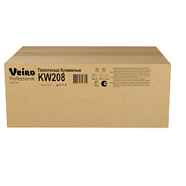 Полотенца бумажные 150 шт., VEIRO (Система H2) COMFORT, 2-слойные, белые, КОМПЛЕКТ 21 пачка, 32х21,6, W-сложение, KW208