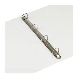 Папка на 4 кольцах OfficeSpace, панорама, А4, 35мм, ПВХ, белая фото Папка на 4 кольцах OfficeSpace, панорама, А4, 35мм, ПВХ, белая