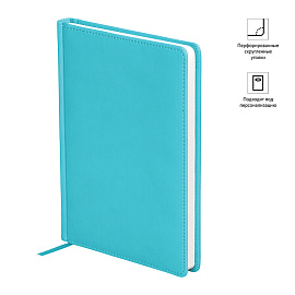 Ежедневник недатированный, А5, 136л., кожзам, OfficeSpace "Winner", бирюзовый