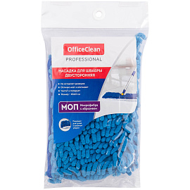 Насадка МОП для швабры OfficeClean Professional двусторонняя, 40*10см, микрофибра