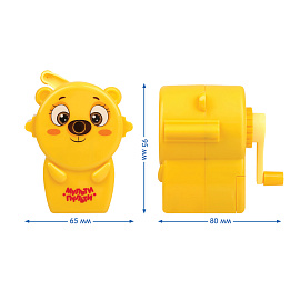 Точилка механическая Мульти-Пульти "Медвежонок", пласт. корпус, инд. упаковка фото Точилка механическая Мульти-Пульти "Медвежонок", пласт. корпус, инд. упаковка