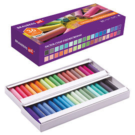 Пастель сухая художественная BRAUBERG ART DEBUT, 36 цветов, круглое сечение, 181461