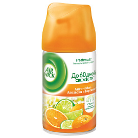 Сменный баллон 250 мл, AIRWICK "Анти-табак. Апельс/бергамот", для автоматических освежителей, универсальный, 224392 фото Сменный баллон 250 мл, AIRWICK "Анти-табак. Апельс/бергамот", для автоматических освежителей, универсальный, 224392