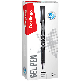 Ручка гелевая Berlingo "G-Line" черная, 0,5мм, игольчатый стержень фото Ручка гелевая Berlingo "G-Line" черная, 0,5мм, игольчатый стержень