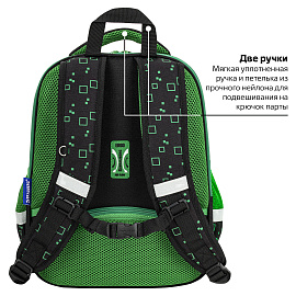 Ранец BRAUBERG FIT, 2 отделения, "Night warrior", 38х27х14 см, 272023