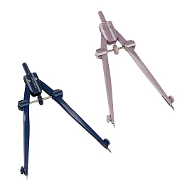 Циркуль Faber-Castell + грифели, пластиковый футляр, цвет темно-синий., роз. золото