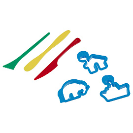 Пластилин на растительной основе Jovi 6 цветов 300 г с формочками