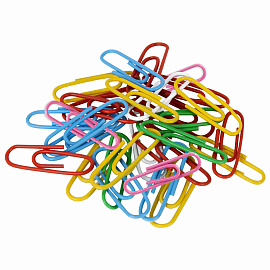 Скрепки STAFF 28 мм, цветные, 70 штук, 271708 фото Скрепки STAFF 28 мм, цветные, 70 штук, 271708