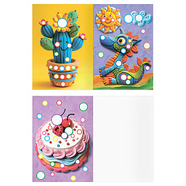 Раскраска пластилином А5, 8 стр., ТРИ СОВЫ "Выпуск №2