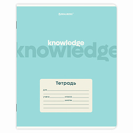 Тетрадь 24 л. BRAUBERG клетка, обложка картон, KNOWLEDGE, 107305
