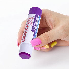 Клей-карандаш ОФИСМАГ 15 г, обесцвечивающийся после высыхания, 225963