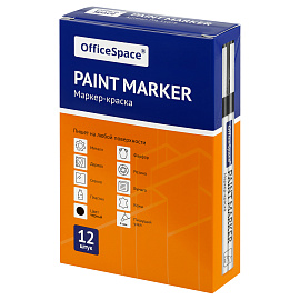 Маркер-краска OfficeSpace черная, 1-4мм, нитро-основа фото Маркер-краска OfficeSpace черная, 1-4мм, нитро-основа