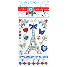 Наклейки "Хрустальные стразы", с европодвесом, ЛИПУНЯ, АССОРТИ