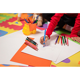 Карандаши цветные BIC Kids Evolution 12 карандашей 12 цветов трёхгранные (утолщённые)