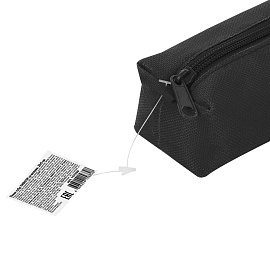 Пенал-тубус ПИФАГОР на молнии, текстиль, черный, 20х5 см, 104390