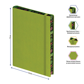 Ежедневник недатированный, В6, 160л., кожзам, Berlingo "Spring", салатовый, полноцветный срез