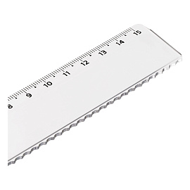 Линейка 15см СТАММ, пластиковая, с волнистым краем, прозрачная, бесцветная, европодвес фото Линейка 15см СТАММ, пластиковая, с волнистым краем, прозрачная, бесцветная, европодвес