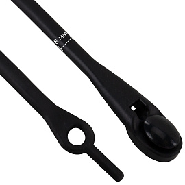 Шнурки силиконовые ЧЕРНЫЕ 14 шт., диаметр 4 мм, SHEGRA (ШЕГРА), 701719