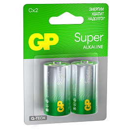 Батарейка GP Super G-Tech C (LR14) 14A алкалиновая, BC2 фото Батарейка GP Super G-Tech C (LR14) 14A алкалиновая, BC2