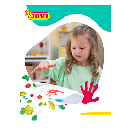 Краски пальчиковые JOVI, 06 ярких цветов по 35мл, картонная упаковка