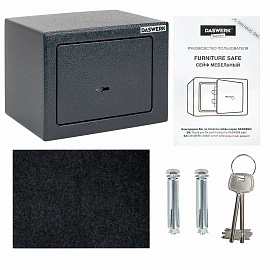 Сейф мебельный DASWERK (ДАСВЕРК) SC-170KL (170х230х170 мм), ключевой замок, графит, 291337