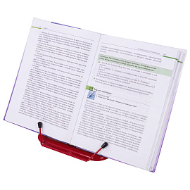 Подставка для книг и учебников BRAUBERG LINE, металлическая, красная, европодвес, 237965