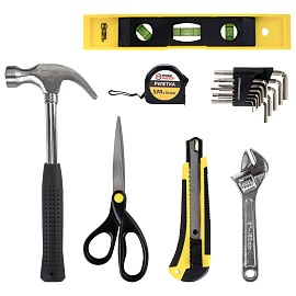 Набор инструментов универсальный, 60 предметов, пластиковый кейс, ГРАНДМАСТЕР, 671338