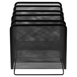 Лоток-сортер вертикальный СТАММ, металл, 5 секций, черный фото Лоток-сортер вертикальный СТАММ, металл, 5 секций, черный