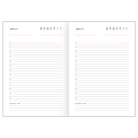 Ежедневник недатированный, А6, 160л., твердый переплет, балакрон "Ariane. Teal", бирюзовый