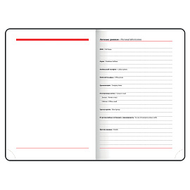 Ежедневник недатированный А5 138x213 мм BRAUBERG "Waves" под кожу, застежка, 160 л., черный/синий, 114453