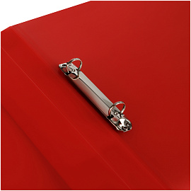 Папка на 2 кольцах СТАММ "Кристалл" А4, 40мм, 700мкм, пластик, красная фото Папка на 2 кольцах СТАММ "Кристалл" А4, 40мм, 700мкм, пластик, красная