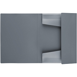 Папка на резинке СТАММ А4, 500мкм, пластик, серая